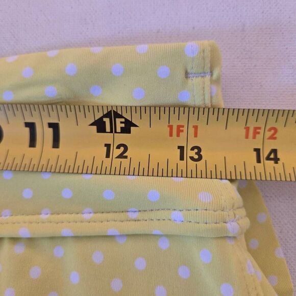 Dona Jo Womens Athletic Yellow White Polka Dot Tennis Pickleball Skort Medium - Picture 8 of 10